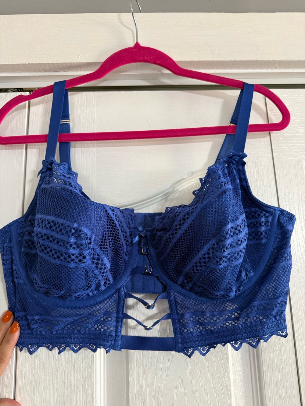 💙 Gorgeous Cacique Navy Blue Lace Lingerie Set 💙